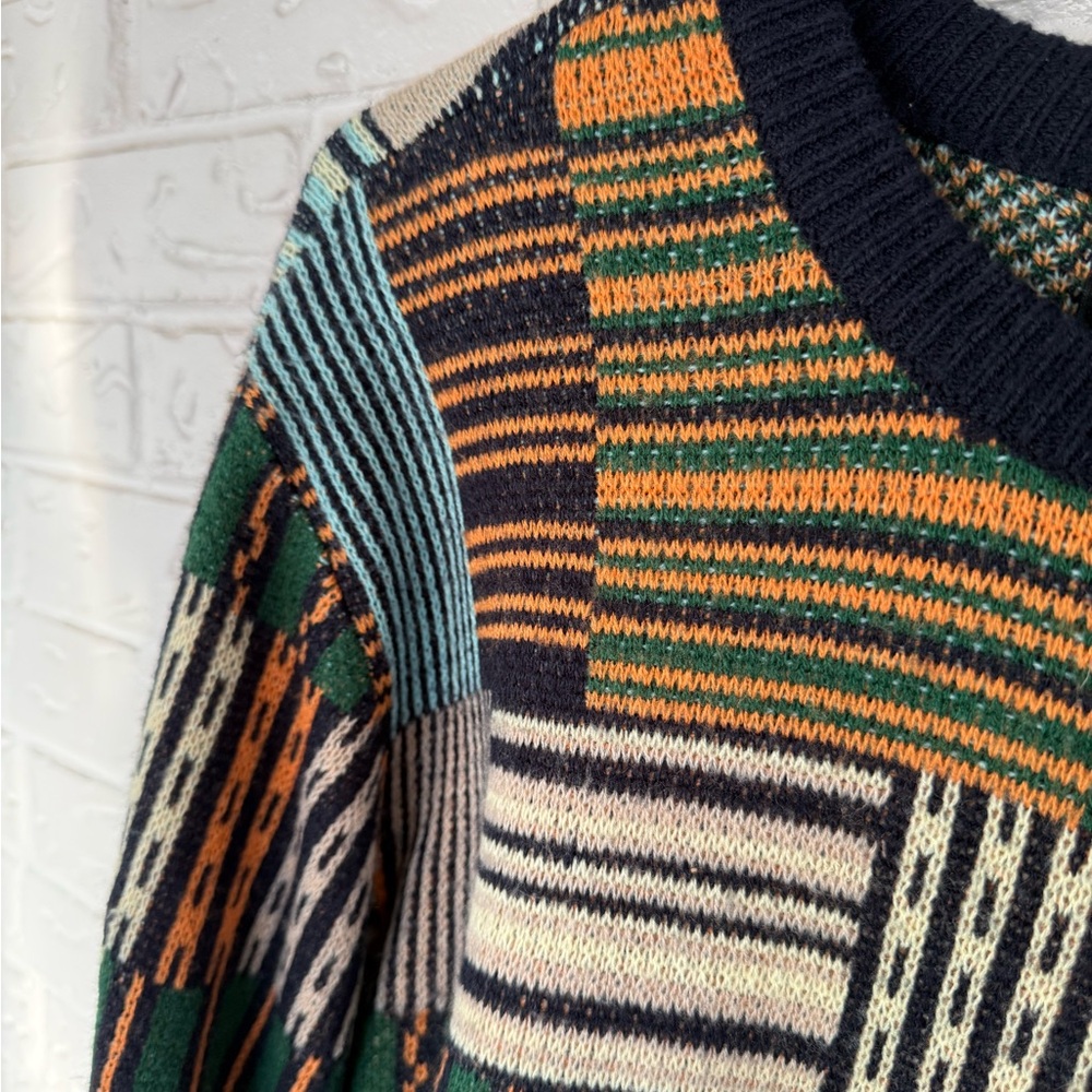 PacSun Colorful Patterned Crewneck Sweater